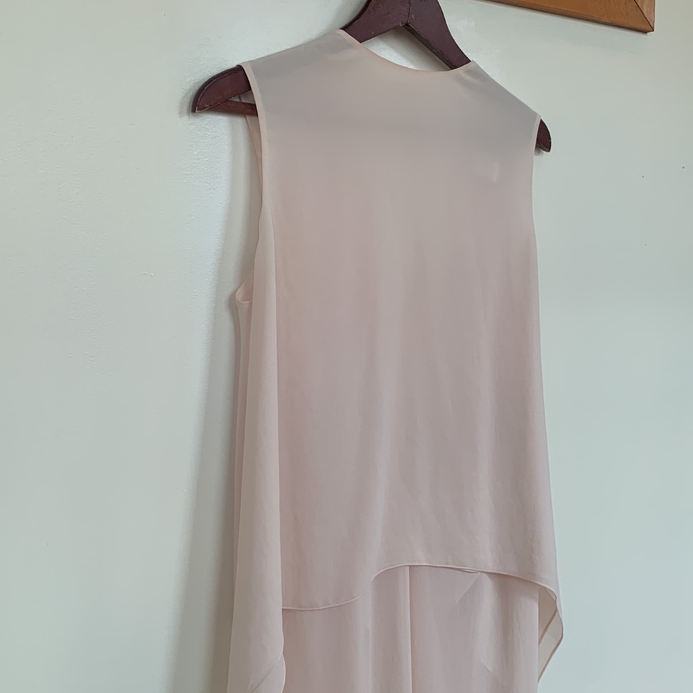Carla Zampatti | Blush pink sheer top | Size 8